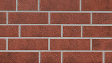  Granit , rot braun gescheckt ⋅ Keramikfassade