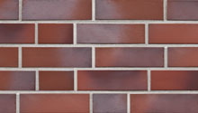 Juist glatt, rot-blau-bunt geflammt ⋅ Keramikfassade